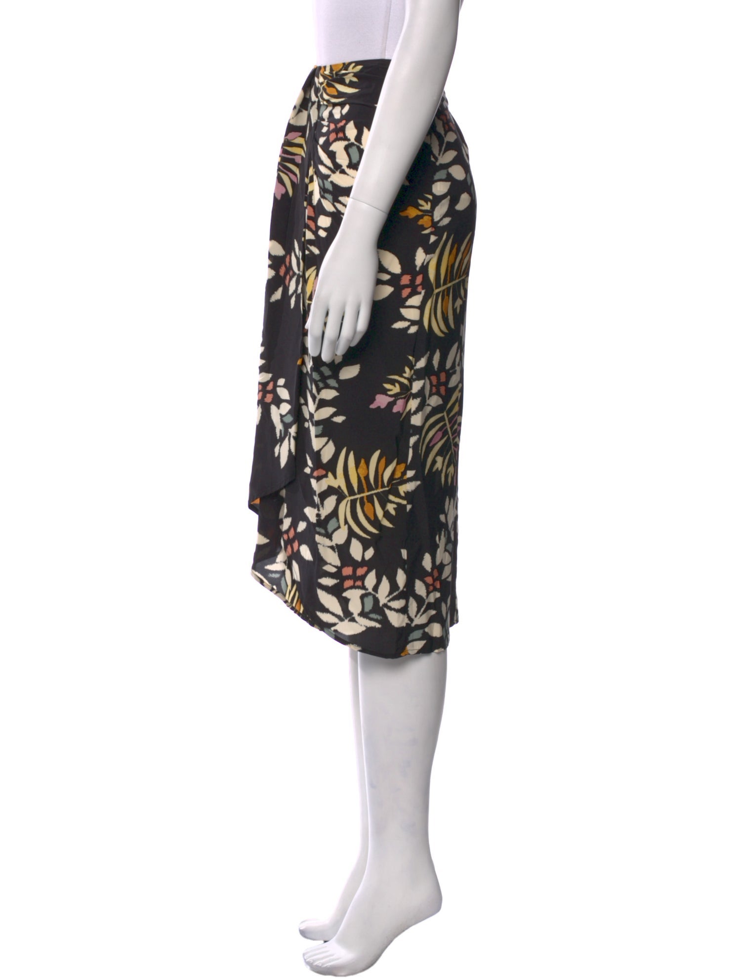 BA&SH Floral Print Midi Length Skirt